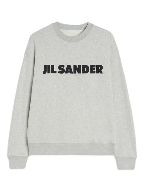 Jil Sander logo cotton sweatshirt - Grey - zdjęcie produktu nr 1