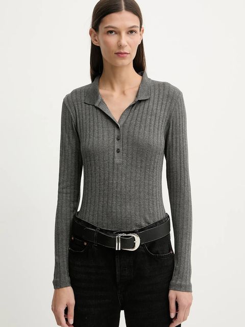 Marc O'Polo longsleeve kolor szary 600207855019 - zdjęcie produktu nr 1