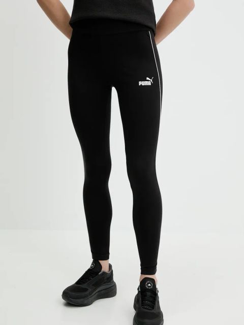 Puma legginsy damskie kolor czarny z aplikacją 685047