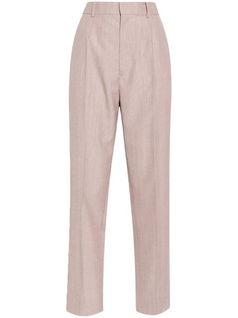 Victoria Beckham virgin wool straight-leg trousers - Pink - zdjęcie produktu nr 1