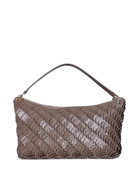 Rabanne disc leather shoulder bag - Brown - zdjęcie produktu nr 1