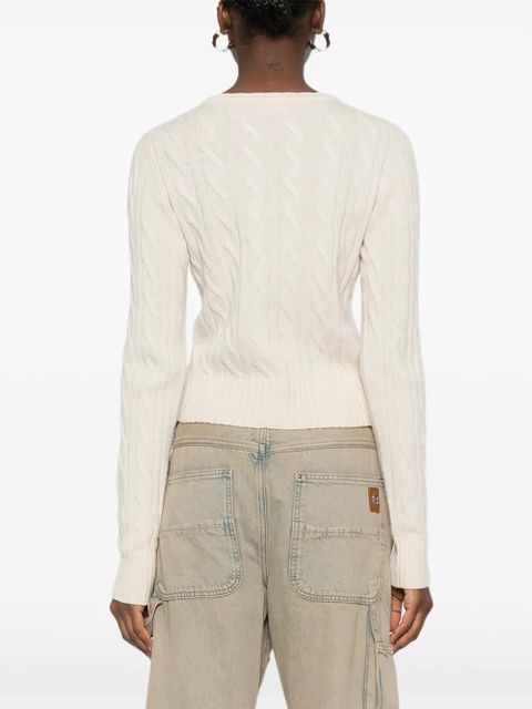 Blumarine cable-knit buttoned knitwear - Neutrals