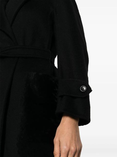 Max Mara Magia belted cashmere coat - Black