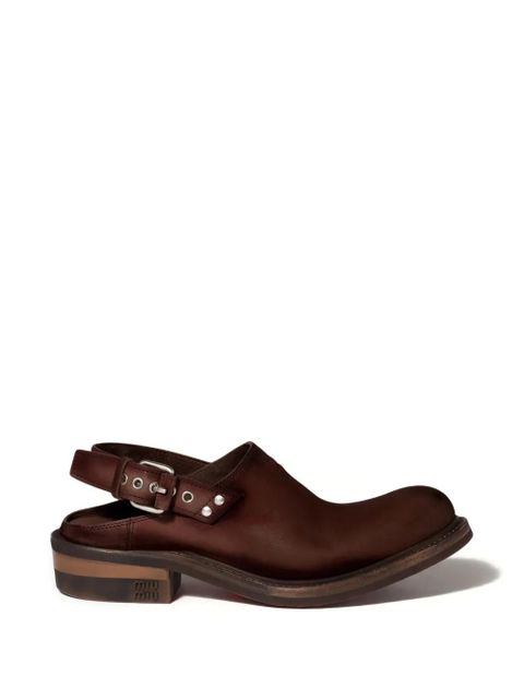 Miu Miu buckle mules - Brown - zdjęcie produktu nr 1
