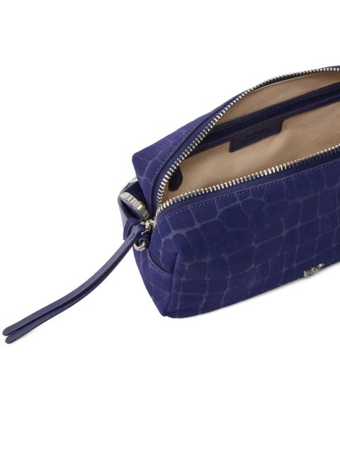 PINKO embossed logo shoulder bag - Blue