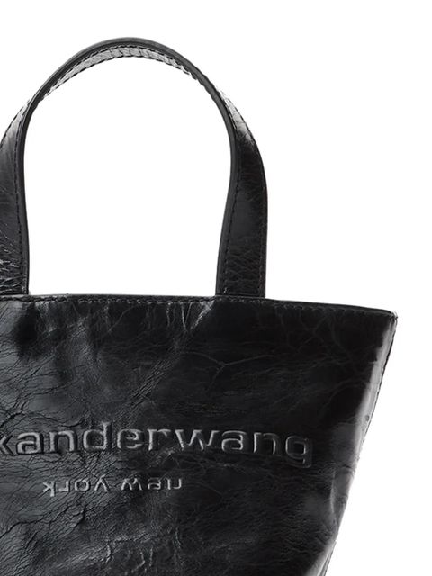 Alexander Wang mini Punch logo-embossed leather tote bag - Black - zdjęcie produktu nr 2