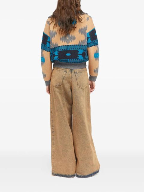 Alanui Icon jacquard fringe bomber jacket - Neutrals