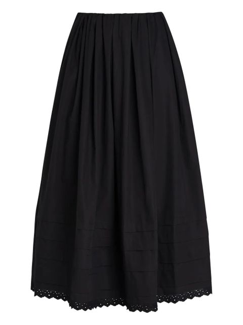Faithfull the Brand Ruth broderie-anglaise midi skirt - Black - zdjęcie produktu nr 1