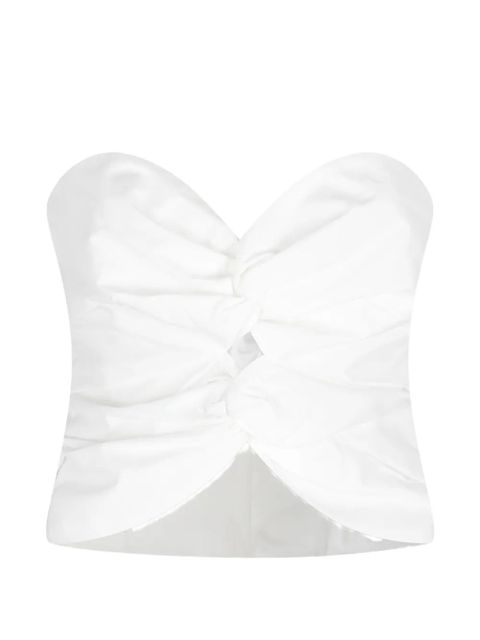 Simkhai ruched twist-front top - White - zdjęcie produktu nr 1