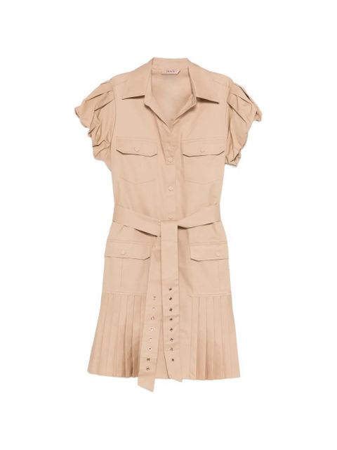 TWINSET belted pleated mini dress - Neutrals - zdjęcie produktu nr 1