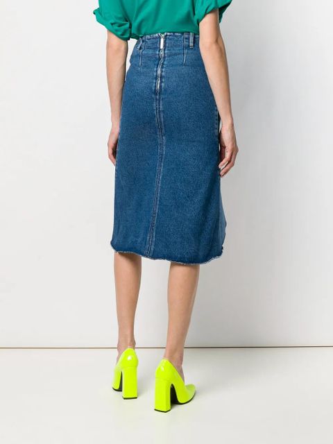 Balenciaga Godet peplum-style skirt - Blue