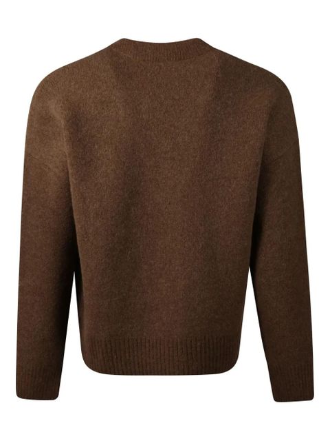AMI Paris Ami de Coeur cardigan - Brown - zdjęcie produktu nr 2