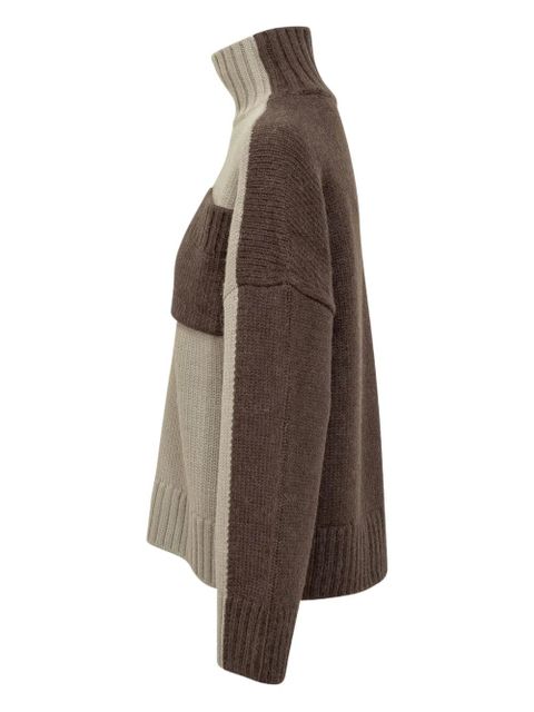 JW Anderson two-tone panelled sweater - Brown - zdjęcie produktu nr 2