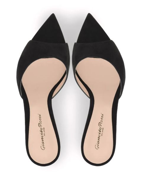 Gianvito Rossi 85mm Elle suede sandals - Black