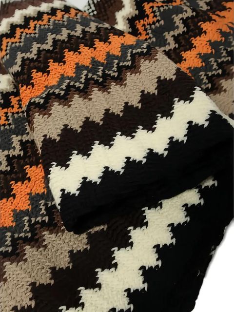 Missoni zigzag-pattern fringed scarf - Brown