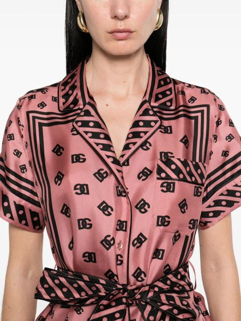 Dolce & Gabbana DNA logo-print shirt - Pink