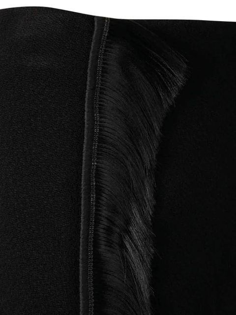 Jil Sander fringe-detail midi skirt - Black