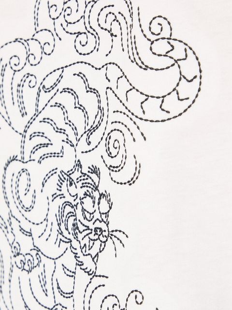 Kenzo t-shirt bawełniany Gots Star Tiger Emb Loose damski kolor biały FE62TS1354SG.02