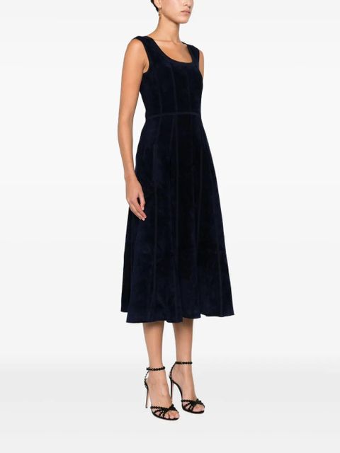 Maje panelled midi dress - Blue