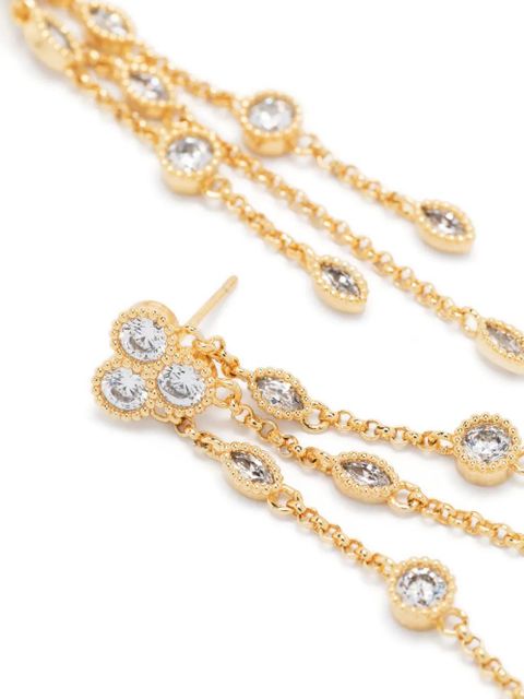 Maje rhinestone-embellished drop earrings - Gold