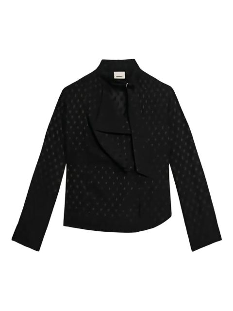 ISABEL MARANT Emany polka-dot draped top - Black - zdjęcie produktu nr 1