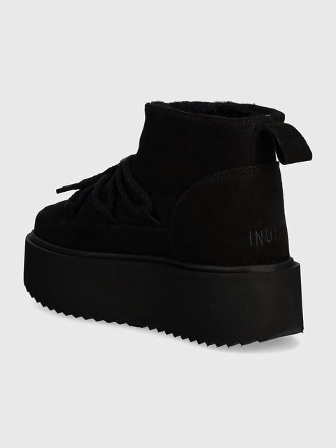 Inuikii śniegowce zamszowe Classic Low Platform kolor czarny 1001.006.0012