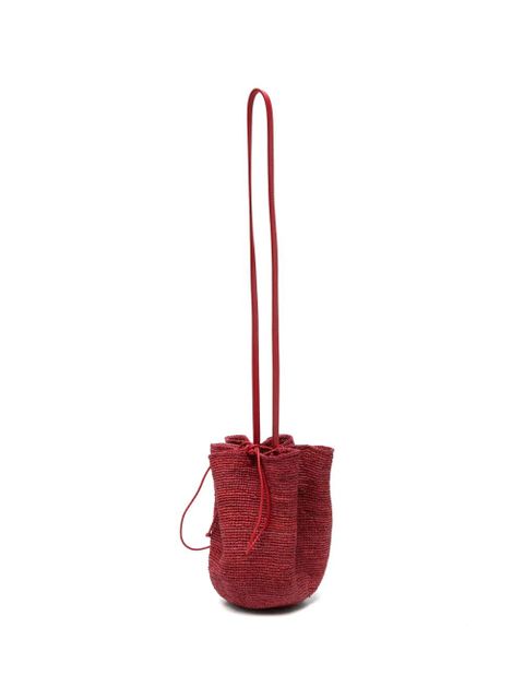 Ruslan Baginskiy HatBag raffia bucket bag - Red