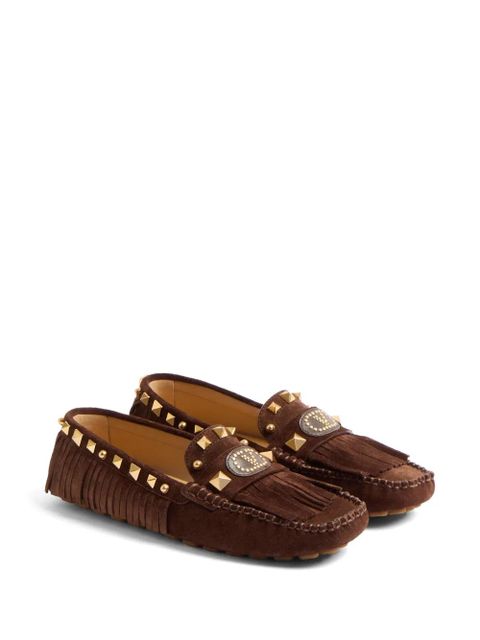 Valentino Garavani Plaster Caster fringed loafers - Brown