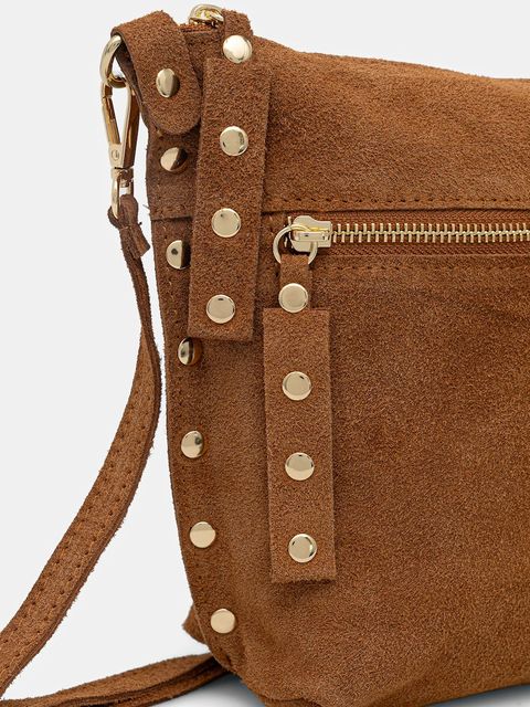 Answear.LAB torebka zamszowa kolor brązowy