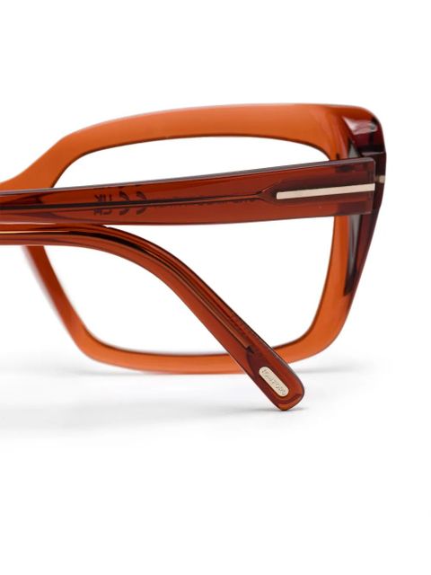 TOM FORD Eyewear butterfly-frame glasses - Brown
