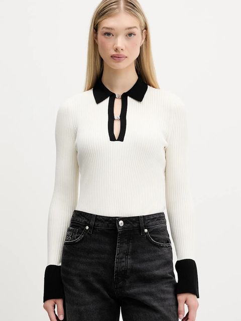 HUGO sweter damski kolor beżowy 50542608 - zdjęcie produktu nr 1