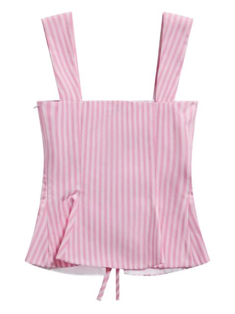 AREA striped corset top - Pink