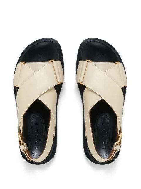 Marni Fussbet leather sandals - Neutrals