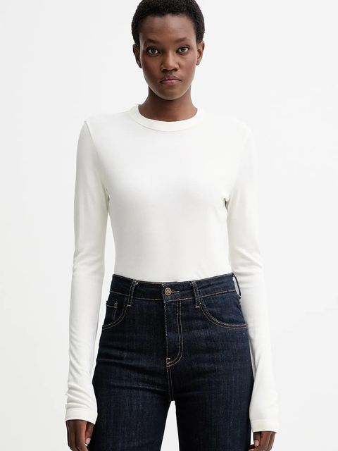 Filippa K longsleeve kolor beżowy 32045
