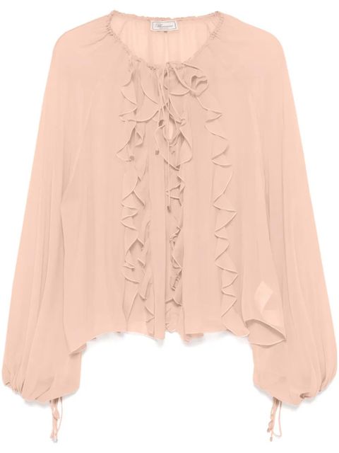 Blumarine georgette ruffled blouse - Pink - zdjęcie produktu nr 1
