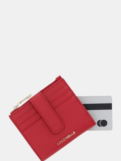 Coccinelle portfel skórzany damski kolor czerwony E2 MW5 11 F7 01