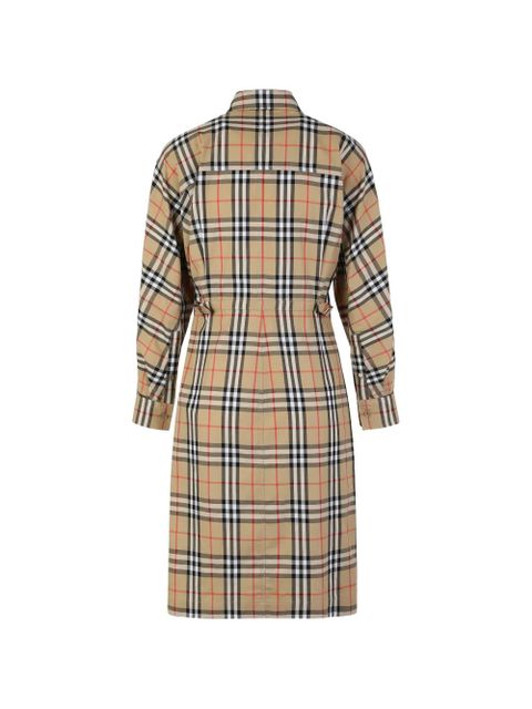 Burberry checked midi dress - Neutrals - zdjęcie produktu nr 2