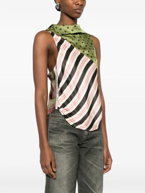 Jean Paul Gaultier cowl-neck tank top - Green
