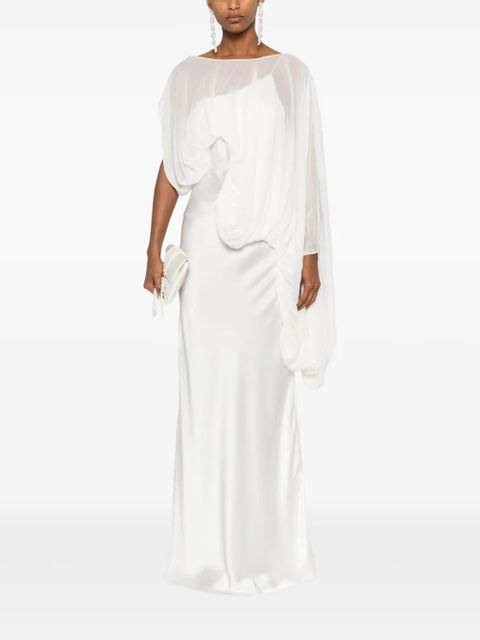 Christopher Esber Cumulus draped gown - White