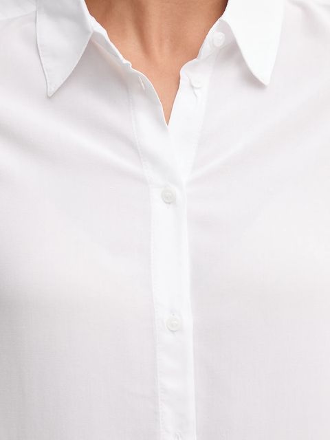 United Colors of Benetton koszula damska kolor biały regular z kołnierzykiem klasycznym 5WPWDQ0B0