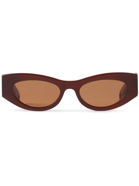 Lanvin logo-lettering sunglasses - Brown - zdjęcie produktu nr 1
