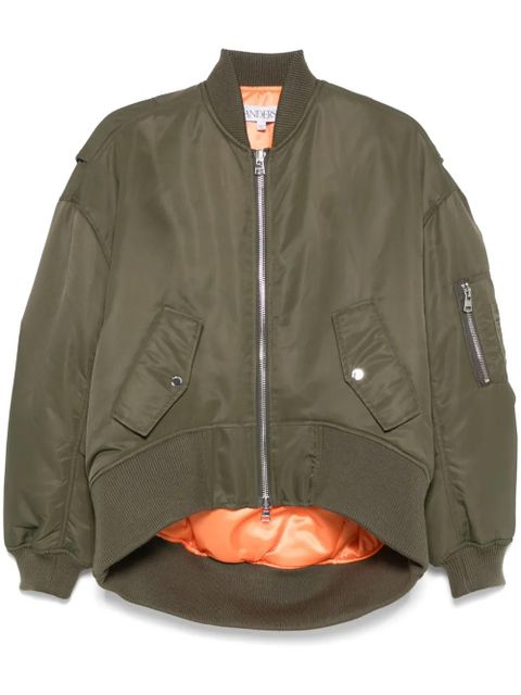 JW Anderson curved-hem bomber jacket - Green - zdjęcie produktu nr 1