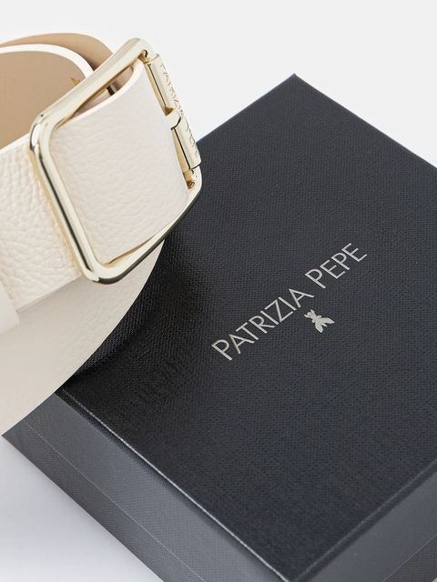 Patrizia Pepe pasek skórzany damski kolor beżowy CW6409 L001