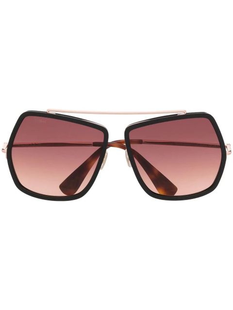 Max Mara Eyewear oversize-frame sunglasses - Brown - zdjęcie produktu nr 1