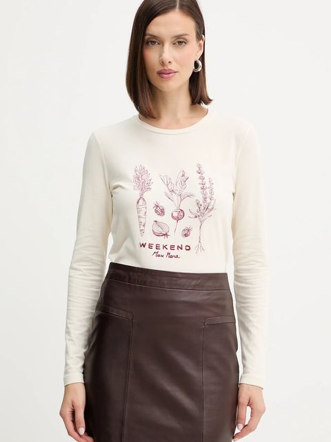 Weekend Max Mara longsleeve RENOIR kolor beżowy 2525946032600 - zdjęcie produktu nr 1