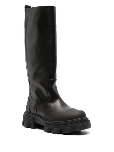 GANNI ruber toecap leather boots - Black - zdjęcie produktu nr 2