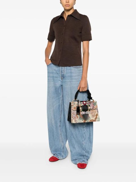 Miu Miu floral embellished shoulder bag - Neutrals - zdjęcie produktu nr 2