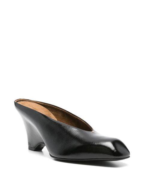 KHAITE wedge-heel mules - Black