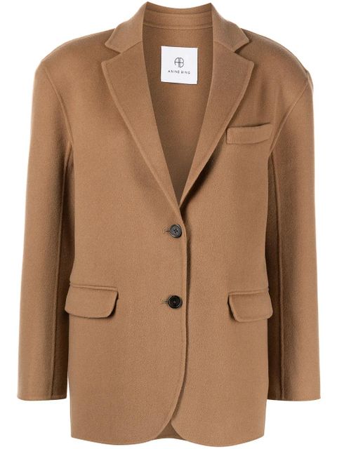 ANINE BING Quinn single breasted blazer - Brown - zdjęcie produktu nr 1