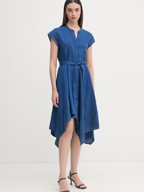 DKNY sukienka letnia lniana - zdjęcie produktu nr 2